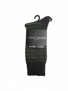 Классические носки в горизонтальную полоску серого цвета Sergio Dallini RTSDS802-3